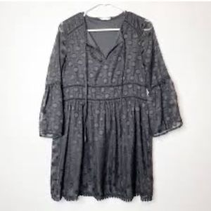 Altar’d State black elastic waist holiday dress size S